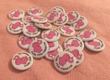 Vintage Pure Pink paraffin badge. Price per badge £2