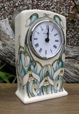 Moorcroft GISELLE Clock CL1 First Quality , Snowdrop Sensations 2025 Collection