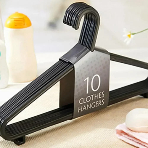 Pcs plastic clothes hangers - 10,