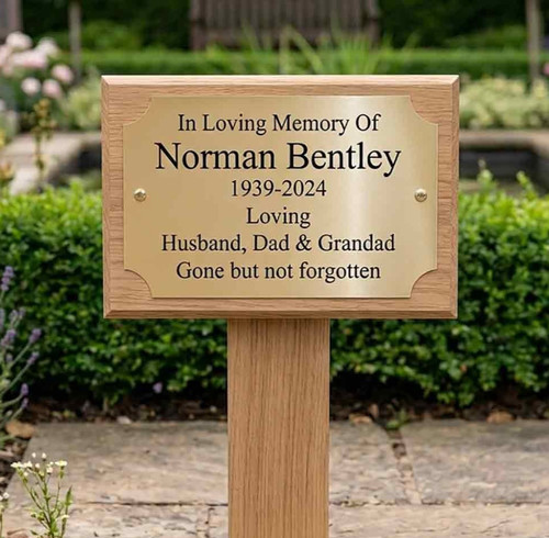 Personalised bench plaque - personalised,