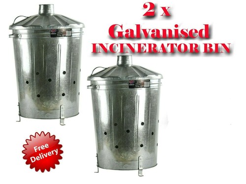 Galvanised metal incinerators - galvanised,