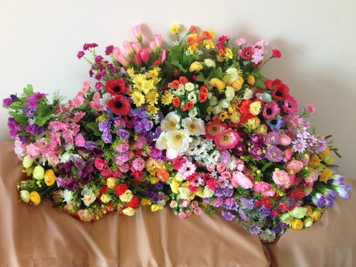 12x artificial flower bushes - artificial,