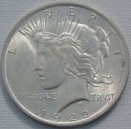 1922 usa silver peace dollar - usa,