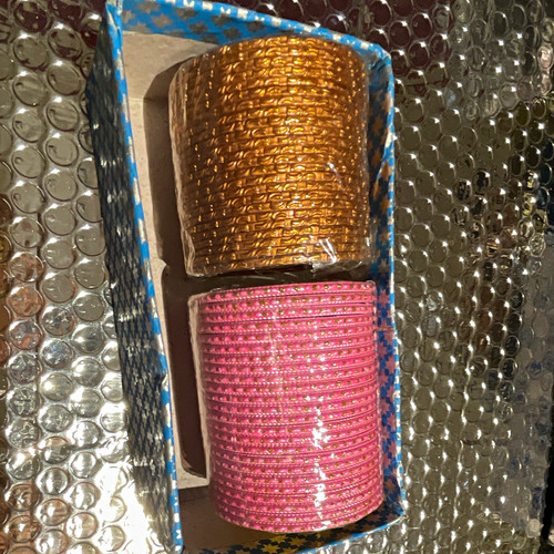 Gold tone pink no - gold, stone