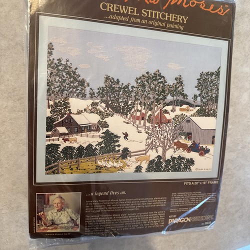 Grandma moses crewel stitchery - moses,
