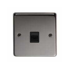 Telephone Socket Master 1 Gang Black Nickel