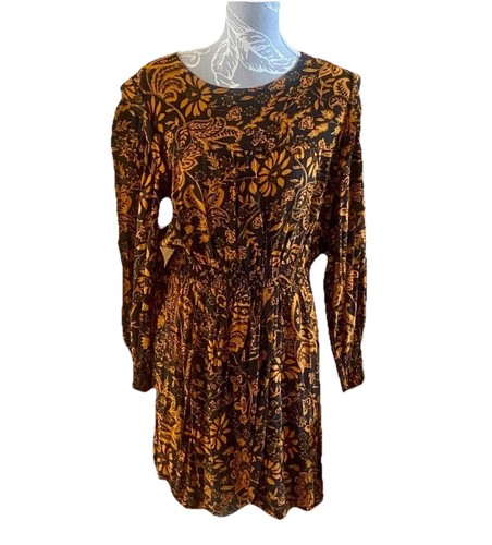 Zara navy rust floral print - zara,