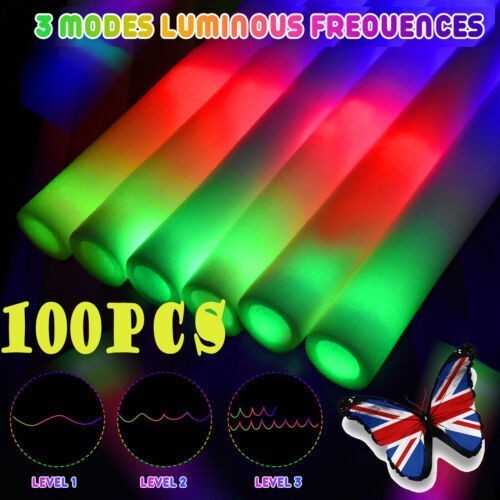100x led foam sticks - led, flashing