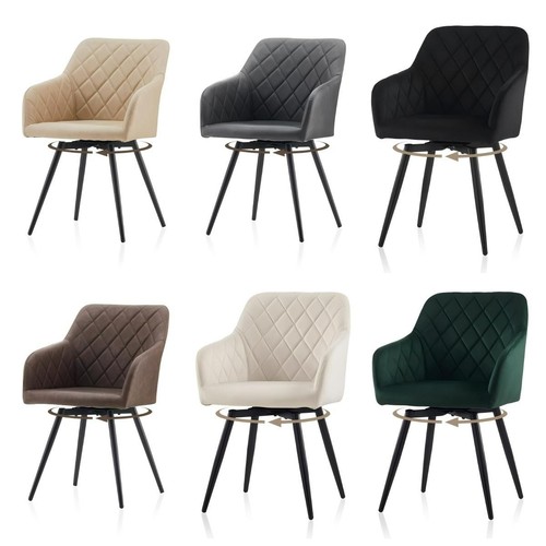 Set swivel dining chairs - 2,