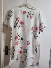 Italian 100% Linen Floral