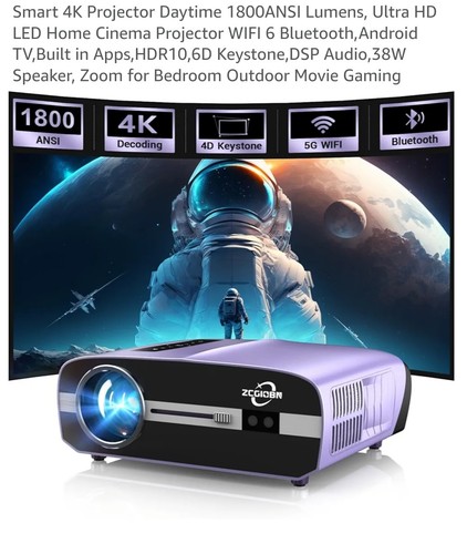 Smart projector daytime - 4k,