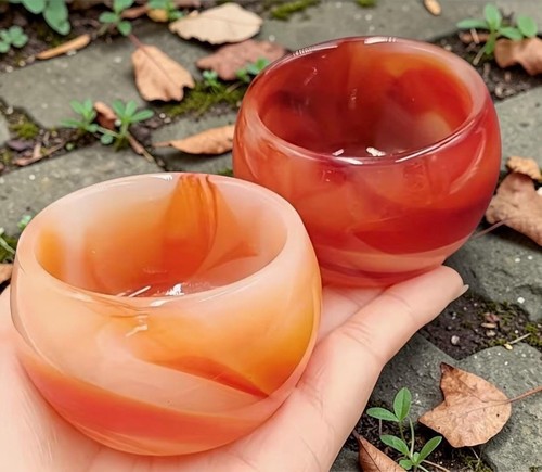 Orange onyx crystal - bowl, |