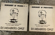 DJ Members Only Disco Mix Club January  1987 Mixes 1 &  previews Preowned 