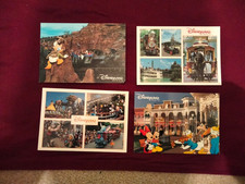 4 Disney Village Postcards 