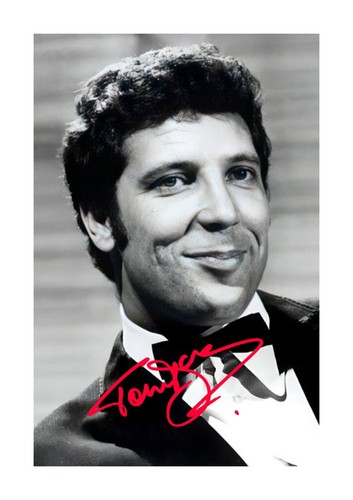 Tom jones signed mounted - a4,
