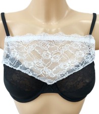 Modesty Panel - Floral Lace Bra Insert - Instant Camisole Chest Cover Up - WHITE