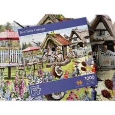 Bird Table Cottage 1000 Piece Jigsaw Puzzle by Corner Piece - Complete NEW