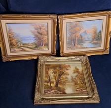 Trio of Landscape Oil Painting