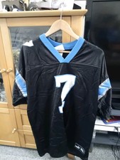 Puma Carolina Panthers Black NFL Shirt Jersey Size XL #7 Steve Beuerlein