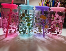 Dinosaur Tumbler With Straw, 360 Design, Kids, Adults, Gift , Plastic.