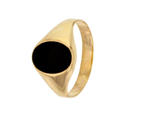 Signet ring with onyx stone - signet,