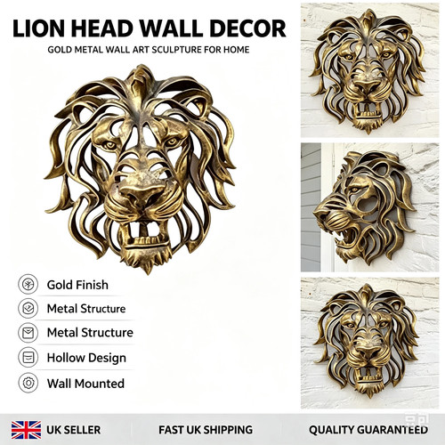 Lion head wall mounted - lion, art