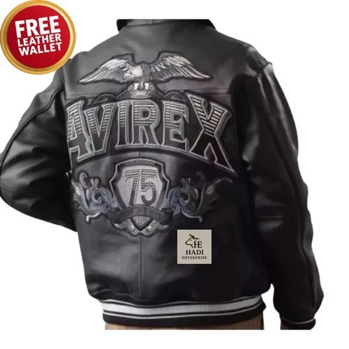 Mens avirex black real - 75,
