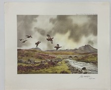 Ltd Edt Print 257/300 Of Grouse In Flight By Irish Artist Robert W Milliken