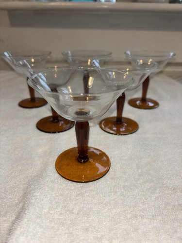 Vintage champagne coupes - 6, coupes/