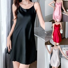 Womens Sexy Satin Silk