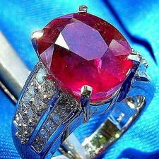 5.20Ct Oval Cut Natural Ruby &