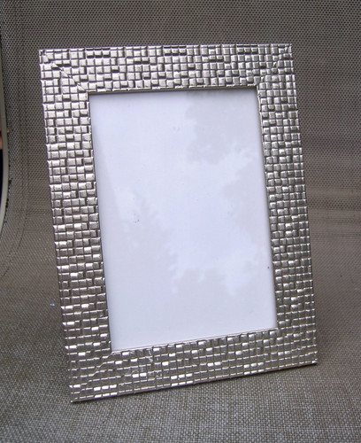 Silver colour mosaic frame - colour,