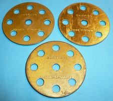 Three Meccano Wheel Disks 