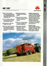 Massey Ferguson MF 187 Large Rectangular  Big Balers Brochure Leaflet 2002 3749F
