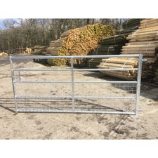 5 Bar Galvanised Metal Door Farm Entrance Security Gate Half Mesh Fence 3ft-12ft