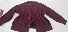 YOURS CLOTHING MAROON CARDIGAN