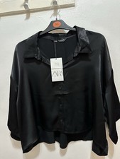 ZARA BLACK SATIN SHIRT