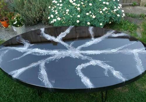 Solid wood epoxy modern