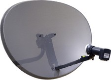 Satellite Dish QUAD LNB Freesat 80cm Hotbird Polsat NC+ SKY Zone 2 antenna kit