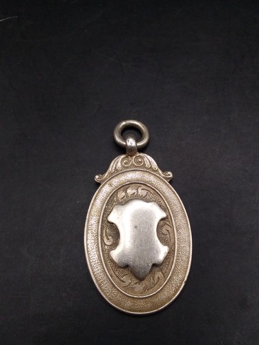 1935 silver watch fob - fh, n