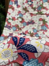 Vintage 1960s/ 1970s Japanese Print & Embroidery Kimono Fabric