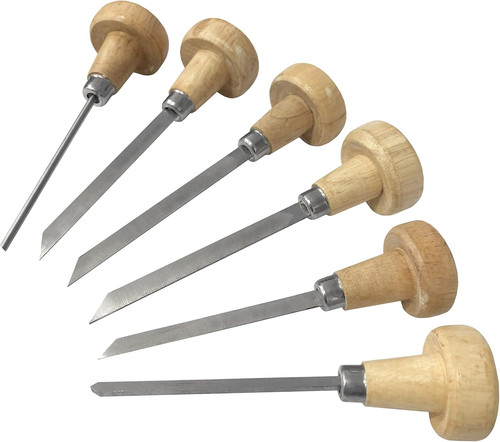 6pcs gravers with wooden - gravers,