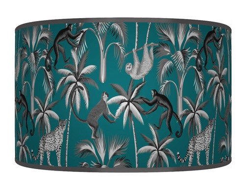 Tropical jungle trees teal - tropical,