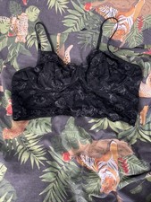 Shein Romwe Plus Size Black Lacy Longline Bra 3XL