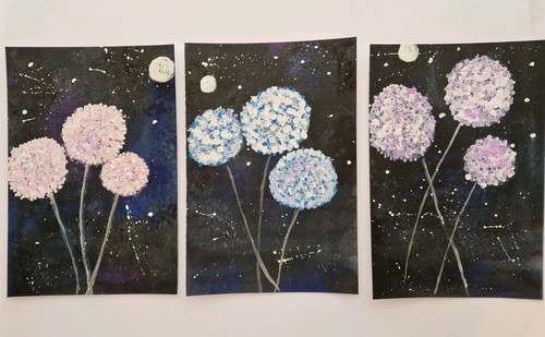 Set original a5 painting - of,