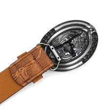 Beaded Belt Longhorn Bull Belt