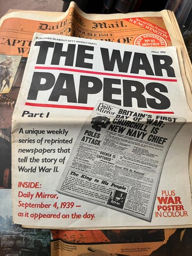 Vintage 1970s the war papers - war,