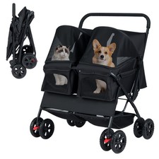 COSTWAY Double Pet Stroller