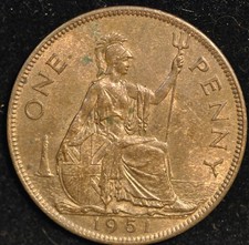 Penny 1951 George VI UNC RARER