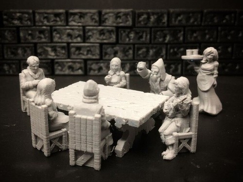 Seated tavern patrons - seated,